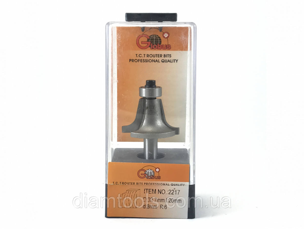 Фреза кромкова фігурна Глобус 2217 D32.7 d8 L60 h20 R6