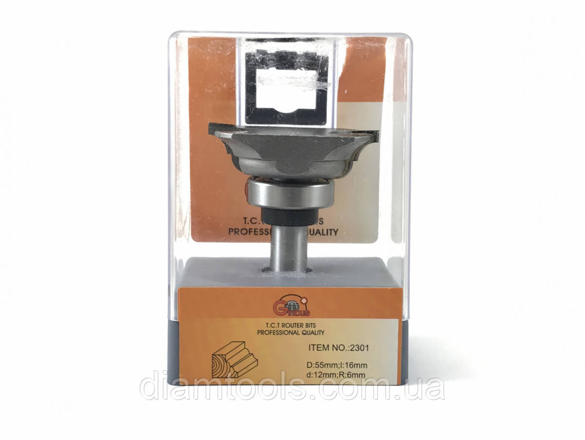 Фреза кромкова калювальна Глобус 2301 D55 d12 L51 h16 R6