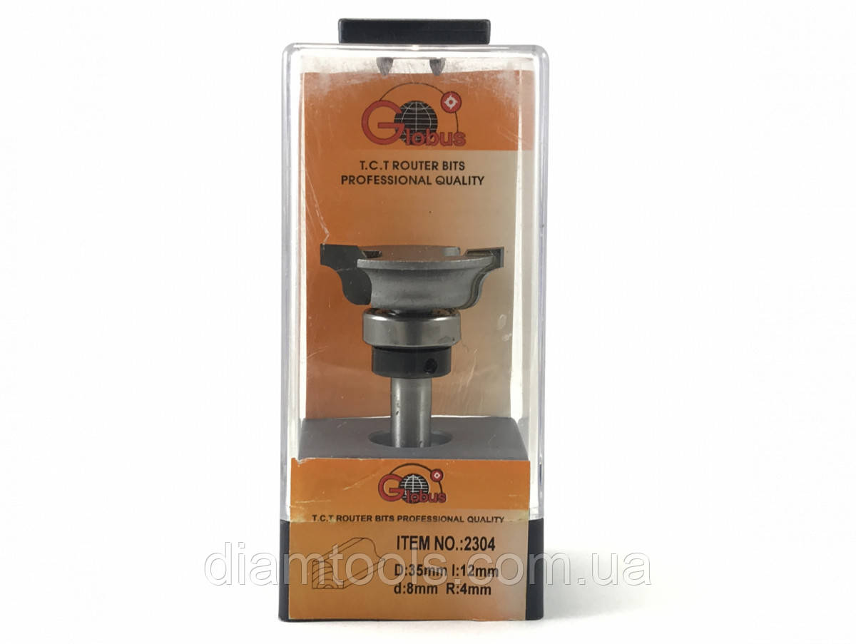 Фреза кромкова калювальна Глобус 2304 D35 d8 L47 h12 R4
