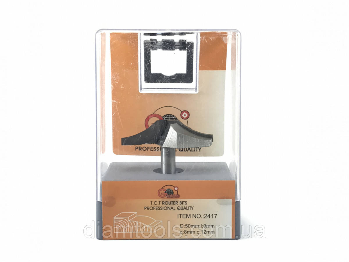 Фреза фігірейна горизонтальна Глобус 2417 D50 d8 L44 h9