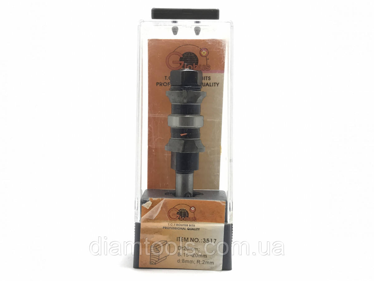 Фреза комбінована рамочна Глобус 3517set D20 d8 L55 h20 R2