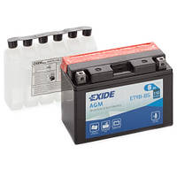 Акумулятори мото Exide ET9B-BS: 8 А·год - 12 V; 110 (ET9B-BS), 150x70x105 мм