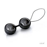 Вагінальні кульки LELO Luna Beads Noir Black, зміщений центр ваги, діаметр 2,9 см, 2х37