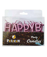 Набір свічок для торту "Pelican", Happy Birtday