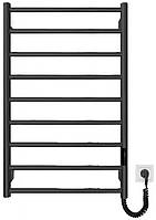 Рушникосушка Mario електрична Урбан-I, 810x500x85мм, таймер-регулятор 2.0, нерж.сталь, чорний матовий Baumar - Порадуй Себе