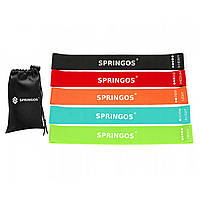 Резинка для фитнеса и спорта (лента-эспандер) Springos Mini Power Band 5 шт 1-25 кг