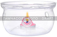 ARDESTO Подставка для заварника со свечой, 12,5 х 6,4 см, боросиликатное стекло Baumar - Порадуй Себя