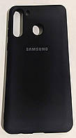 Силиконовый чехол "Original Silicone Case" Samsung A215 / A21 черный