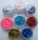 Прикраса для дизайну нігтів "Брокард", колір срібло, фото 3