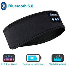 Пов'язка на голову з Bluetooth навушниками зручна гарнітура для спорту сну та відпочинку, фото 3