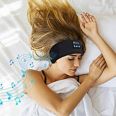 Пов'язка на голову з Bluetooth навушниками зручна гарнітура для спорту сну та відпочинку, фото 5