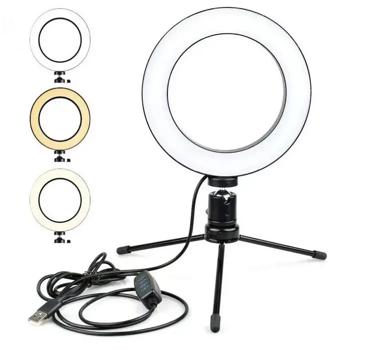 Кільцева світлодіодна лампа Ring Fill Light QX-160 + металевий штатив