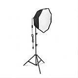 Софтбокс круглий із патроном Е27-бокс Prolight 70 см + Стійка 2 м., фото 2