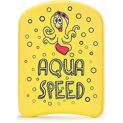 Дошка для плавання KIDDIE KICKBOARD Octopus 6897 Aqua Speed 186-octopus,​ жовтий, World-of-Toys