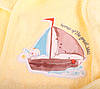 Комплект — дитячий махровий халат із капцями 68-86 см Кораблик Жовтий Bimini, фото 3
