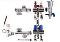 Колектор для теплої підлоги на 2 виходи (в зборі без насоса)