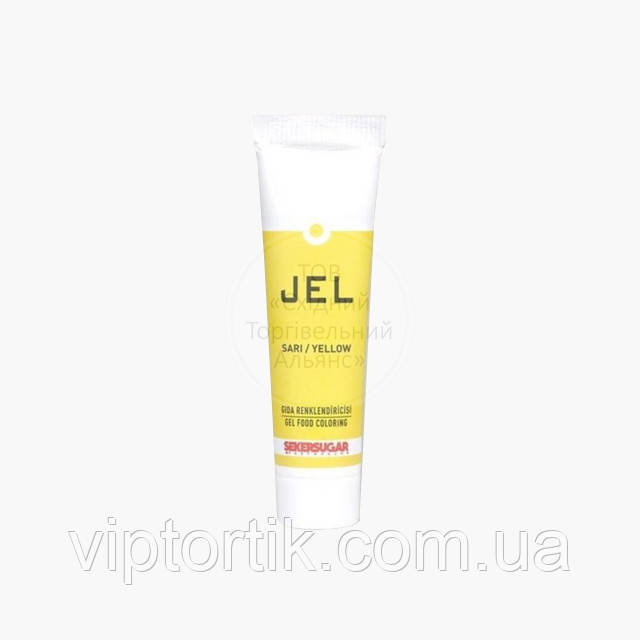 Гелевий водорозчинний барвник Seker&Sugar — Жовтий — 100 г, фото 1