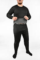 Термобілизна чоловіча Коммплект термобілизни кофта + підштанники Чорний колір 5XL, фото 2