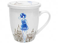 Чашка-заварник 360мл Дівчина у Парижі 21-279-004 ТМKERAMIA (код 1493945)