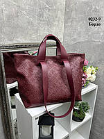 Бордо - вдавка - вместительная большая и удобная женская сумка-трансформер (0232-9)