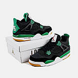 Чоловічі баскетбольні кросівки Air Jordan 4 Retro SB Black Green, фото 5