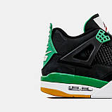 Чоловічі баскетбольні кросівки Air Jordan 4 Retro SB Black Green, фото 6