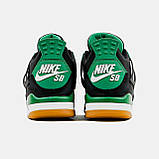 Чоловічі баскетбольні кросівки Air Jordan 4 Retro SB Black Green, фото 7