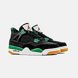 Чоловічі баскетбольні кросівки Air Jordan 4 Retro SB Black Green, фото 3
