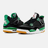 Чоловічі баскетбольні кросівки Air Jordan 4 Retro SB Black Green, фото 8