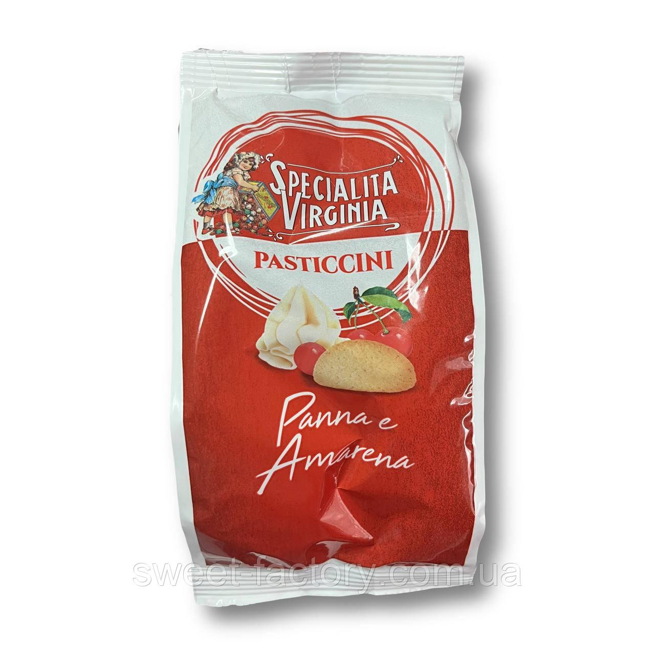 Пісочне печиво Specialita Virginia Pasticni Panna e Amarena Крем З Вишнею 80g