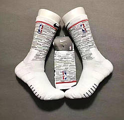 Білосірі високі шкарпетки Nike Elite Crew NBA спортивні баскетбольні
