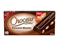 Шоколад Черный Choceur Feinherb Mandel с Цельным Миндалем 200г