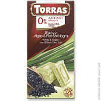 Шоколад Torras Blanko Algas & Flor Sal Negra, 75 г