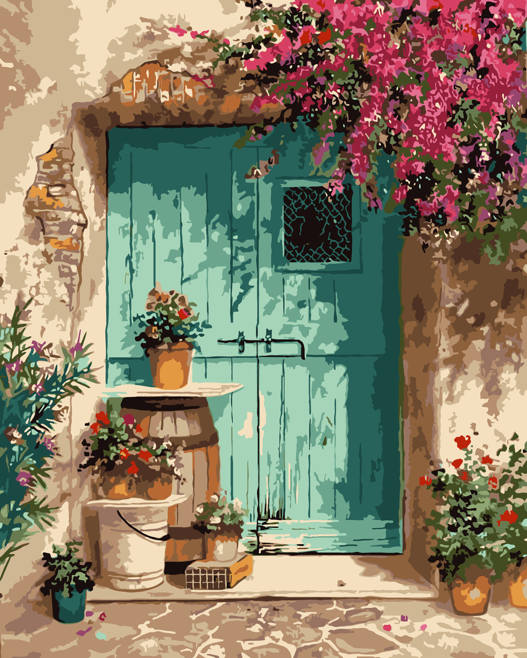 Картина за номерами Origami Двері в оточенні кольорів LW 199 40*50, фото 1