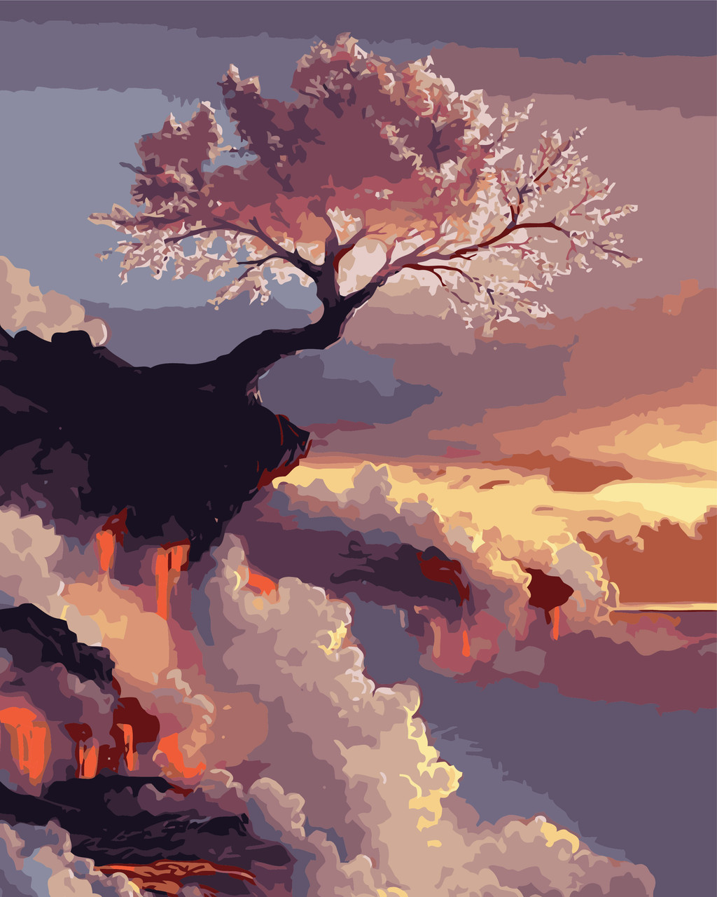 Картина за номерами Пейзаж Origami Повітряне Дерево LW 727 40*50, фото 1