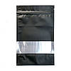Крафт-пакет Дой-Пак з віконцем чорний матовий 130×200(+дно 45) мм, фото 2