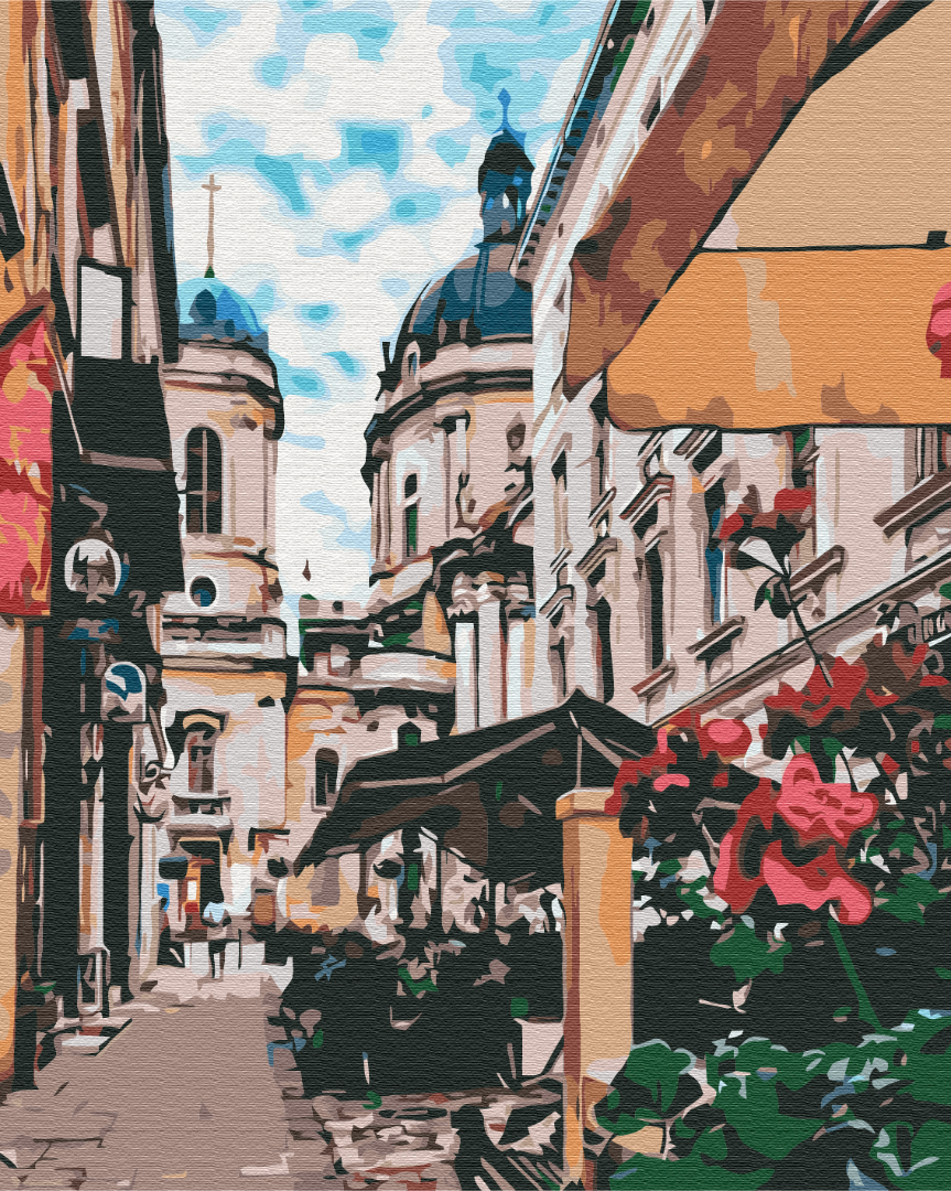 Картина по номерам Львівська вуличка 40*50 см Brushme BS29486