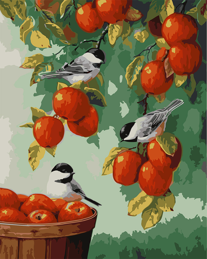 Картина за номерами Origami Синички в саду LW 3026 40*50, фото 1