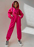 Теплий жіночий комбінезон з капюшоном, фото 4