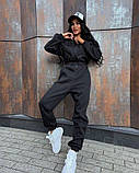 Теплий жіночий комбінезон з капюшоном, фото 2