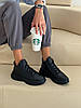 Чорні жіночі  шкіряні ботинки на овчині розміри 36-41, фото 3