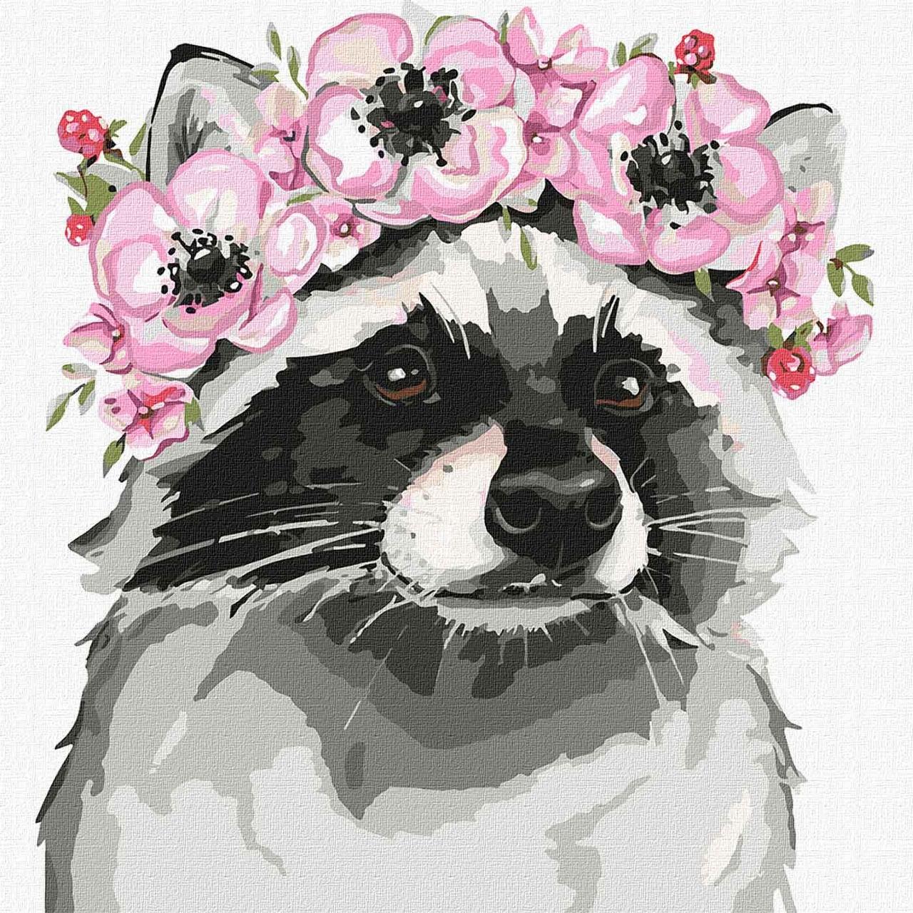 Картина по номерам "Чарівний єнот"KHO4256 30*30см, фото 1