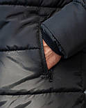Куртка чоловіча зимова The North Face TNF подовжений теплий пуховик чорний з капюшоном Туреччина. Живе фото. Чоловіча куртка, фото 8