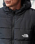 Куртка чоловіча зимова The North Face TNF подовжений теплий пуховик чорний з капюшоном Туреччина. Живе фото. Чоловіча куртка, фото 9