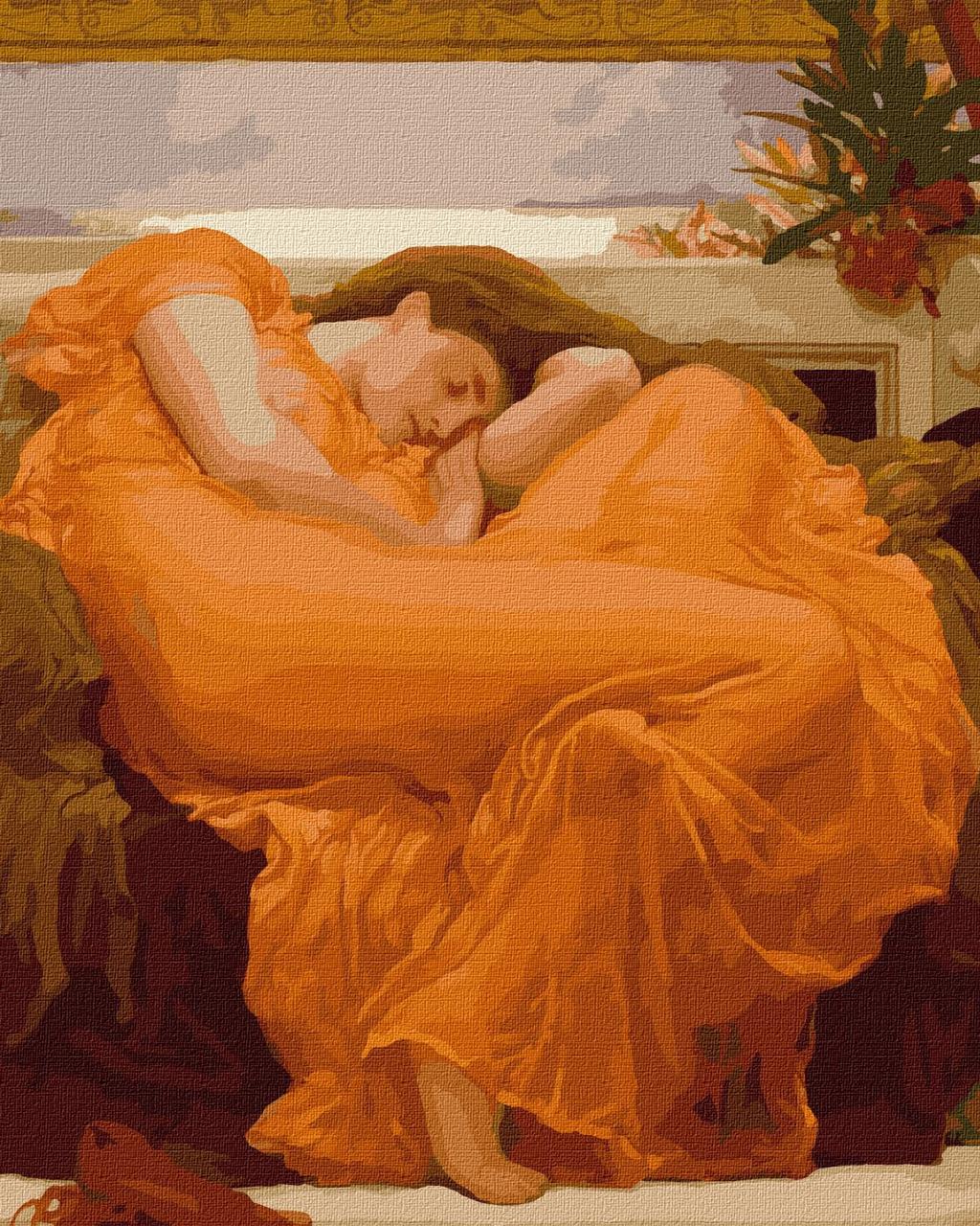 Картина по номерам.  "Палаючий червень ©Фредерік Лейтон" KHO4826 40*50 см