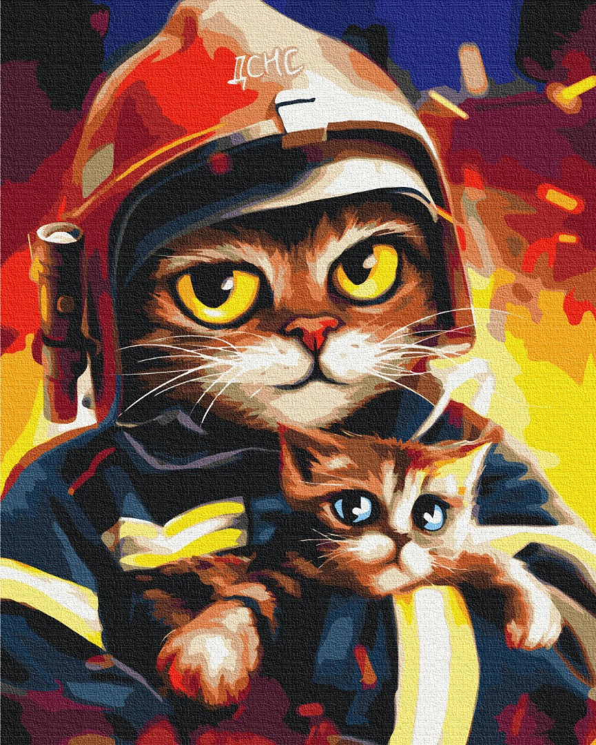 Картина за номерами Brushme Котик ГСЧС ©marysha_art OBS53236 40*50 см