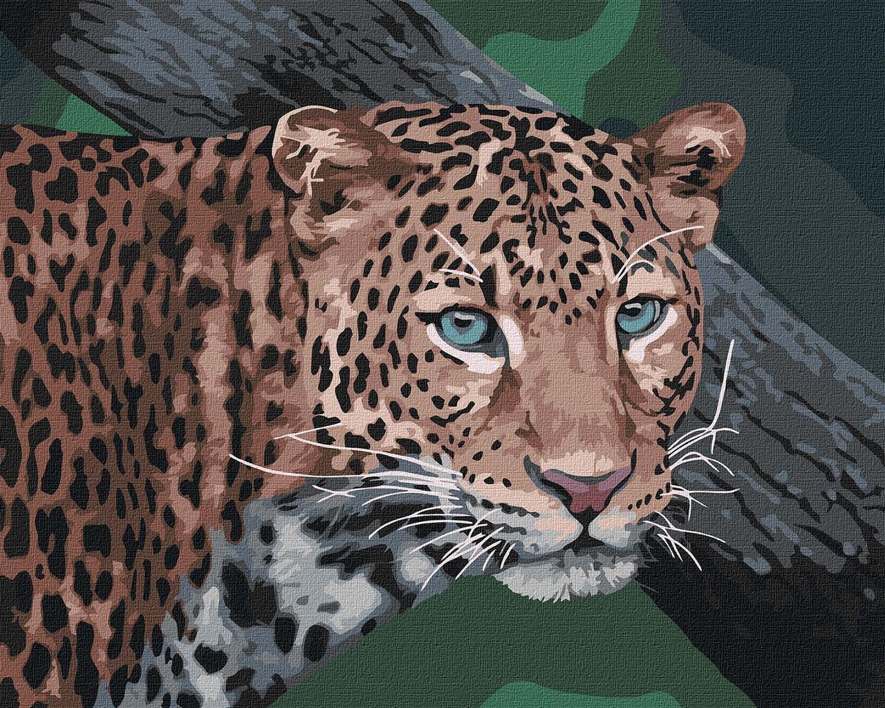 Картина по номерам. "Дикий взгляд леопарда" 40*50 см KHO4300