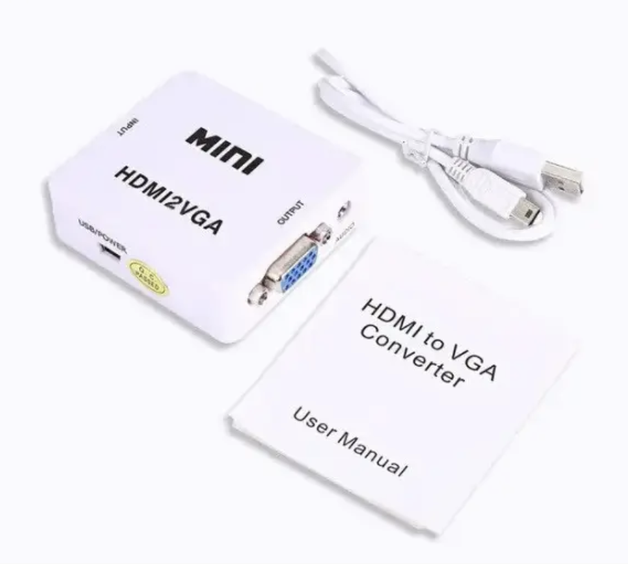 Конвертер перехідник HDMI->VGA USB-живлення +звук HDMI2VGA