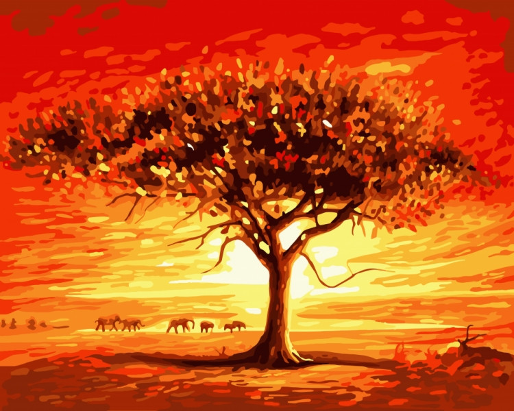 Картина за номерами Золоте сонце Африки 40*50 см ArtCraft 10507-AC