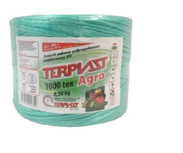 Шнурок садовий TEX1000/500м Terplast (Польща) 0,5 кг зелений